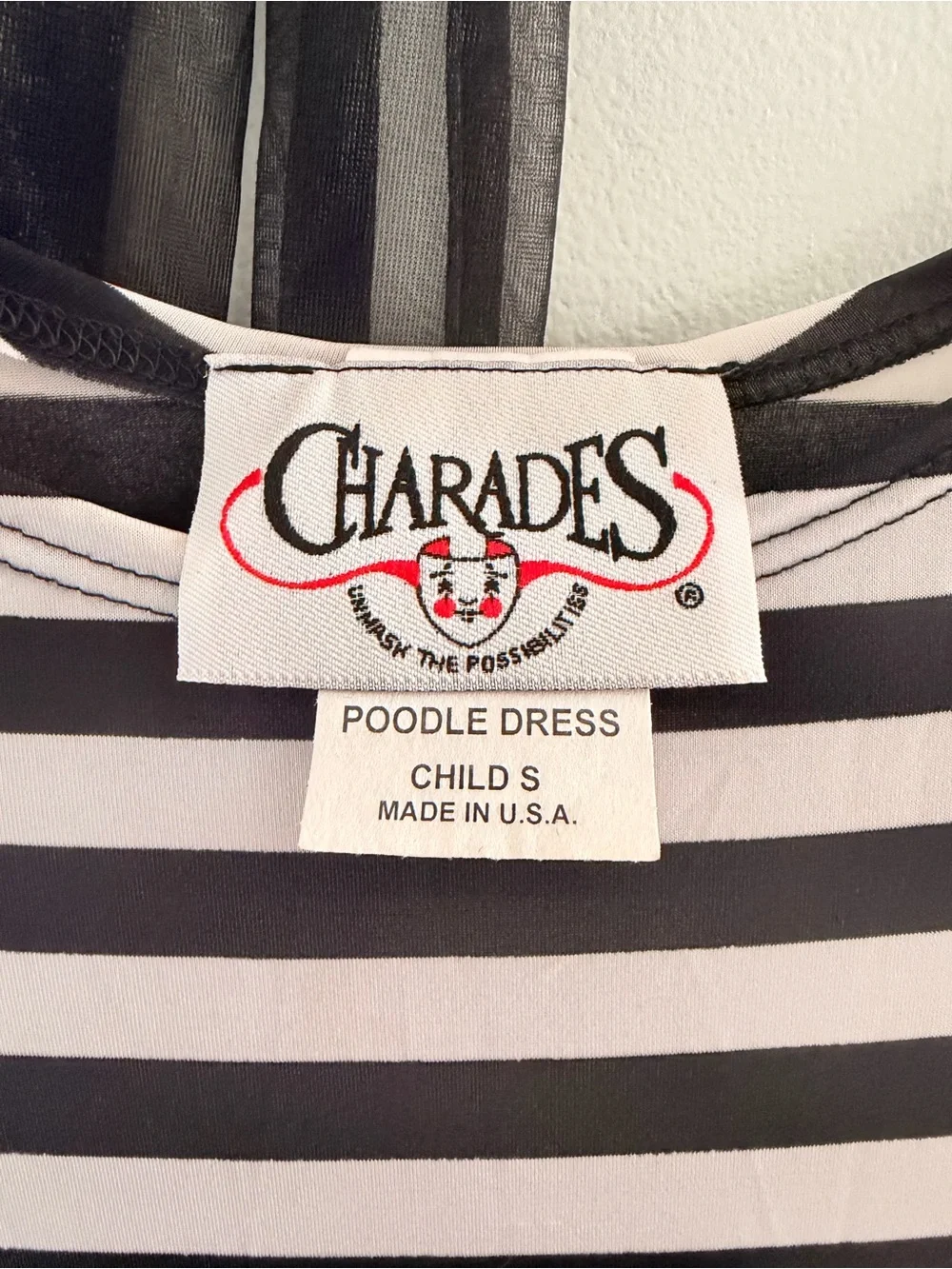 Girls Striped Black & White Top with Pink Skirt Poodle Dress